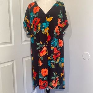A new day plus size dress black floral